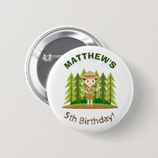 Badge Rond 5 Cm Little Explorer (Devant & derrière)