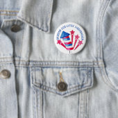 Badge Rond 5 Cm Little Firecracker 4 juillet fête d'anniversaire (En situation)