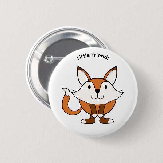 Badge Rond 5 Cm Little friendly fox (Devant & derrière)