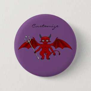 Badge Rond 5 Cm Little Red Devil Thunder_Cove