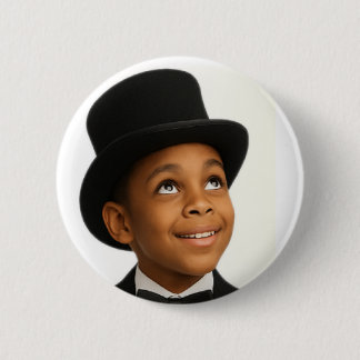 Badge Rond 5 Cm Little Stevie Toujours en Train de Regarder Vers l