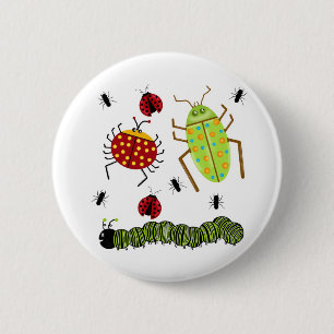 Badge Rond 5 Cm Littlebeane branche la fourmi sur table d'écoute