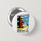 Badge Rond 5 Cm Live ici à Low Rent (Devant & derrière)