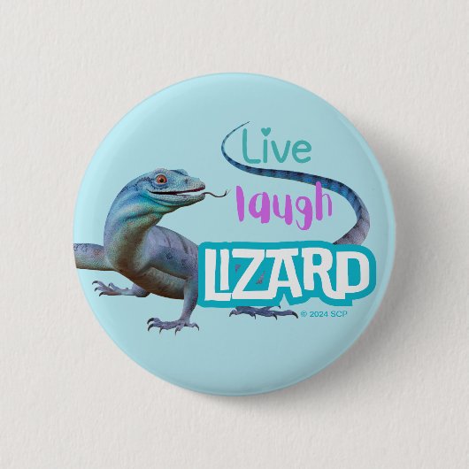 Badge Rond 5 Cm Live Laugh Lizard (Devant)