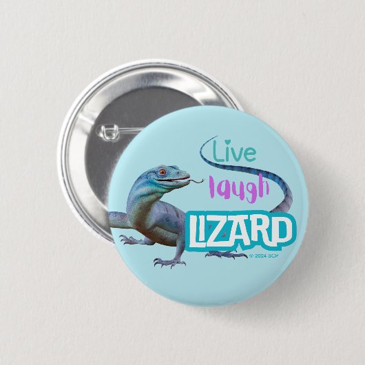 Badge Rond 5 Cm Live Laugh Lizard (Devant & derrière)