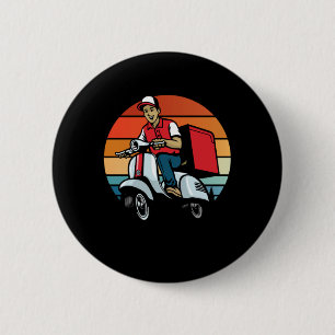 Badge Rond 5 Cm Livraison par transporteur Retro Vélo homme cadeau