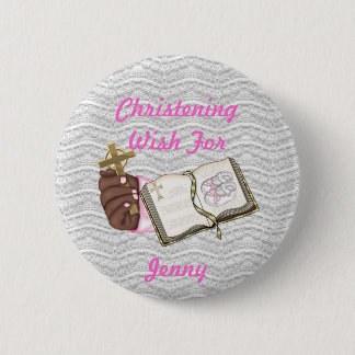 Badge Rond 5 Cm Livre de baptême de filles