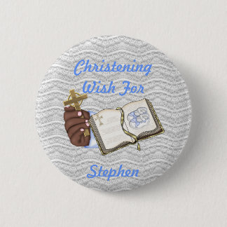 Badge Rond 5 Cm Livre de baptêmes de garçons