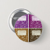 Badge Rond 5 Cm Livre de composition/Étudiant-Enseignant (Devant & derrière)