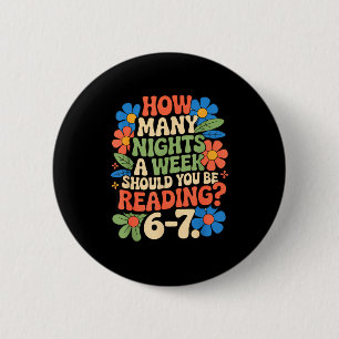 Badge Rond 5 Cm Livre de lecture drôle Professeur 67 Soixante-Sept