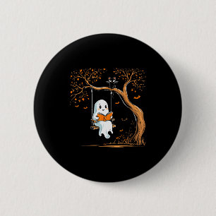 Badge Rond 5 Cm Livre de lecture Vintage Ghost Swing Halloween