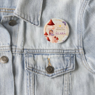 Badge Rond 5 Cm Livre d'histoires de la princesse fantaisiste Chât