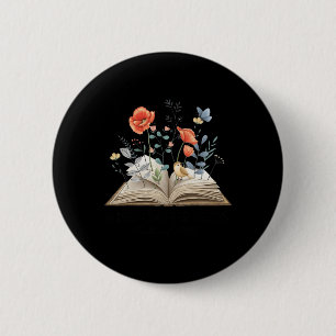 Badge Rond 5 Cm Livre floral Un nouveau chapitre commence Enseigna