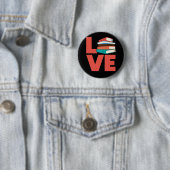 Badge Rond 5 Cm Livre Love Bookworm (En situation)