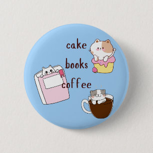 Badge Rond 5 Cm Livres à gâteaux Café