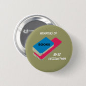 Badge Rond 5 Cm LIVRES - bouton (Devant & derrière)