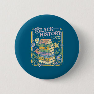 Badge Rond 5 Cm Livres du mois de l'histoire des Noirs afro-améric