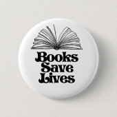 Badge Rond 5 Cm Livres Sauver des vies (Devant)