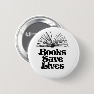 Badge Rond 5 Cm Livres Sauver des vies