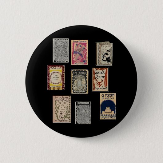 Badge Rond 5 Cm Livres Virginia Woolf (Devant)