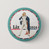 Badge Rond 5 Cm Liz Cheney 2024 (Devant)