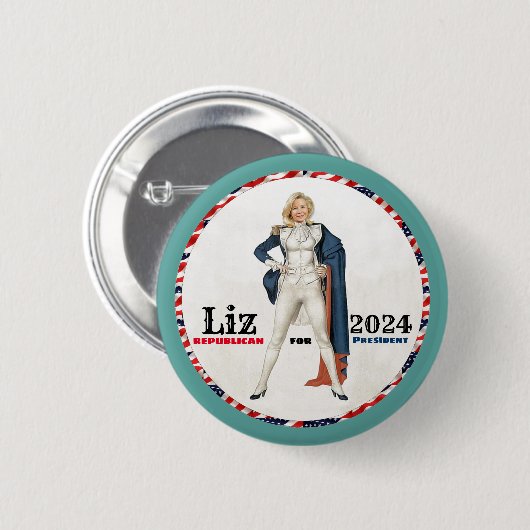 Badge Rond 5 Cm Liz Cheney 2024 (Devant & derrière)