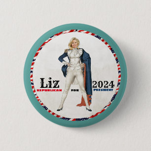 Badge Rond 5 Cm Liz Cheney 2024