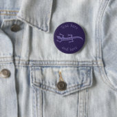 Badge Rond 5 Cm Lizard Mauve (En situation)