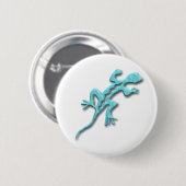 Badge Rond 5 Cm Lizard-turquoise (Devant & derrière)