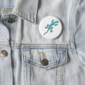 Badge Rond 5 Cm Lizard-turquoise (En situation)