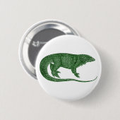 Badge Rond 5 Cm Lizard vert vintage (Devant & derrière)