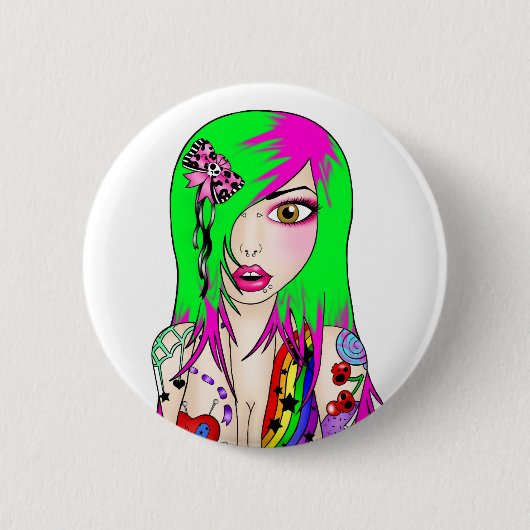 Badge Rond 5 Cm Lizzie miteux (Devant)
