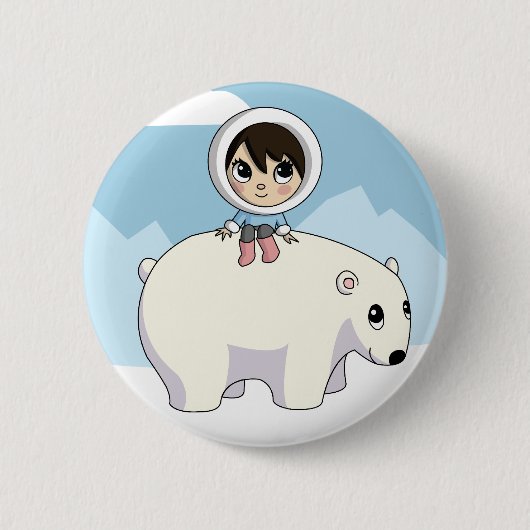 Badge Rond 5 Cm Lizzy et givrage (Devant)