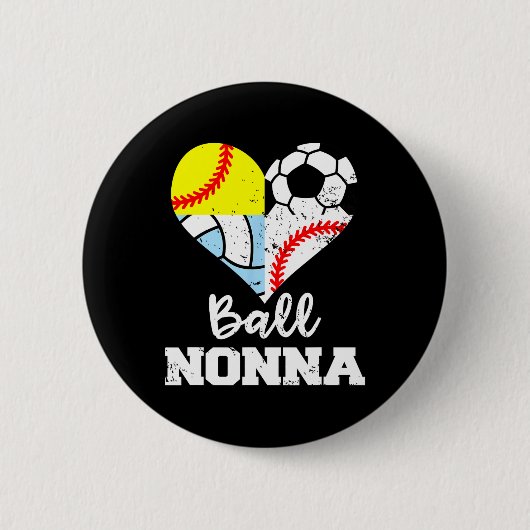 Badge Rond 5 Cm Ll Nonna Soccer Sell Softll Volleyll Player Nonna  (Devant)