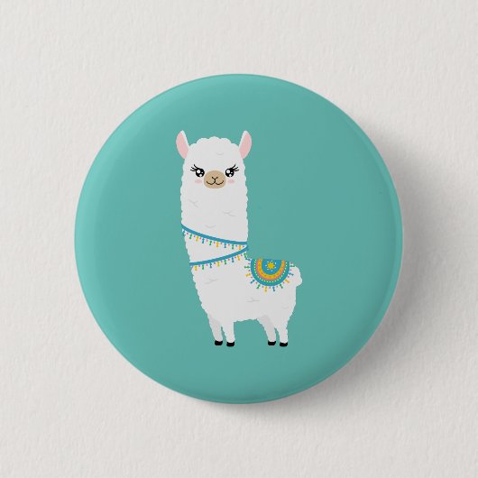 Badge Rond 5 Cm Llama (Devant)