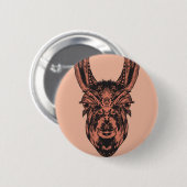 Badge Rond 5 Cm Llama (Devant & derrière)