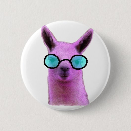 Badge Rond 5 Cm Llama cool rose ! (Devant)