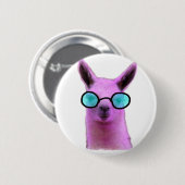 Badge Rond 5 Cm Llama cool rose ! (Devant & derrière)