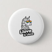 Badge Rond 5 Cm Llama : Llove est Llove (Devant)