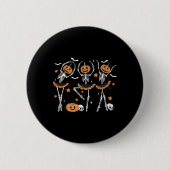 Badge Rond 5 Cm Llet Citrouille Squelette effrayant Halloween Homm (Devant)