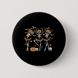 Badge Rond 5 Cm Llet Citrouille Squelette effrayant Halloween Homm