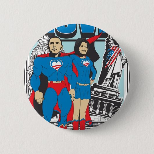 Badge Rond 5 Cm L'Obamas superbe (Devant)