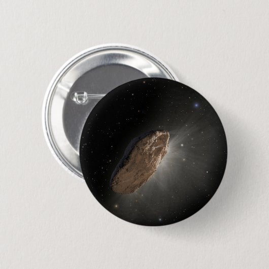 Badge Rond 5 Cm L'objet interstellaire Wayward Oumuamua. (Devant & derrière)