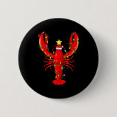 Badge Rond 5 Cm Lobster Lighting Xmas Tree Matching Lobster Christ (Devant)