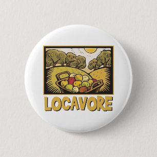 Badge Rond 5 Cm Locavore Alimentation Lente
