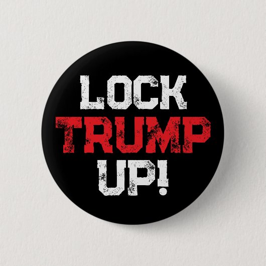 Badge Rond 5 Cm Lock Trump Up Political (Devant)