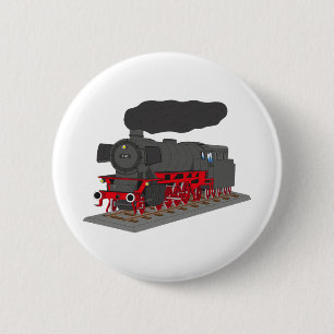 Badge Rond 5 Cm Locomotive à vapeur