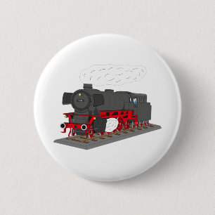Badge Rond 5 Cm Locomotive à vapeur