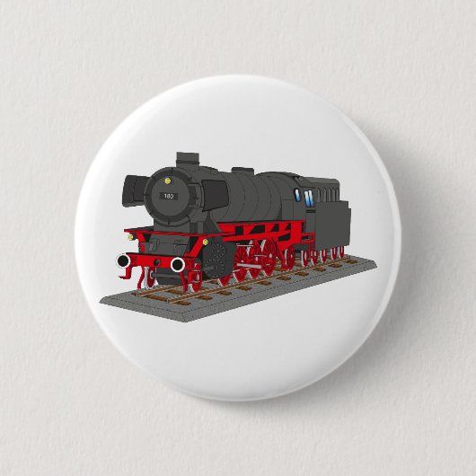 Badge Rond 5 Cm Locomotive à vapeur (Devant)