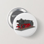 Badge Rond 5 Cm Locomotive à vapeur (Devant & derrière)
